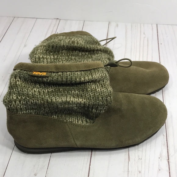 Teva Shoes - Teva Atoll suede slouch knit slip on boots